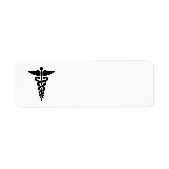 Étiquette Symbole Médicale Caduceus (Devant)