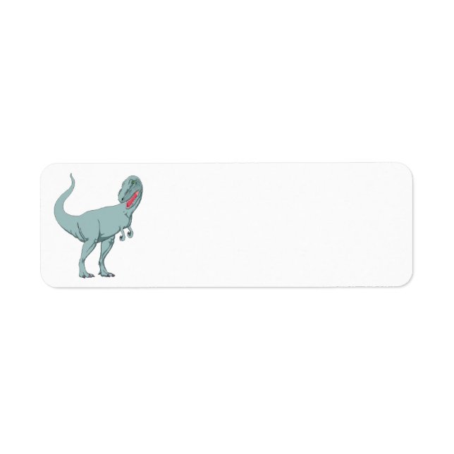 Étiquette T-Rex Dinosaure Animation (Devant)
