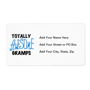 Étiquette T-shirts et cadeaux Blue Totally Awesome Gramps