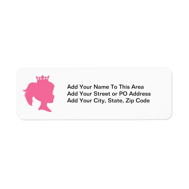Étiquette T-shirts et cadeaux de la princesse Silhouette ros (Devant)