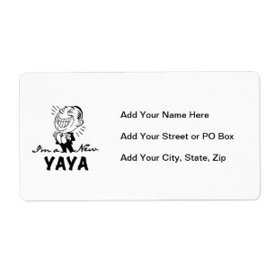 Étiquette T-shirts et cadeaux Yaya Yaya souriants