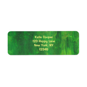 Étiquette Tableau Abstrait vert aléatoire