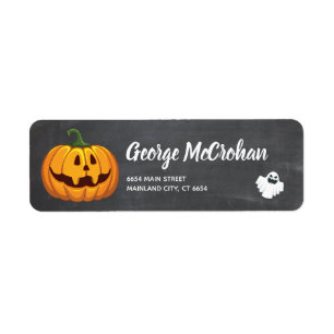 Étiquette Tableau de Halloween peu de citrouille