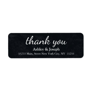 Étiquette Tableau noir Monogramme personnalisé Merci