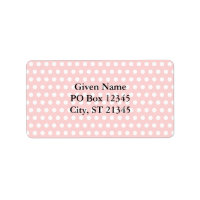 Taches blanches polka sur rose pâle
