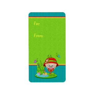 Étiquette Tag cadeau de la grenouille amère nature