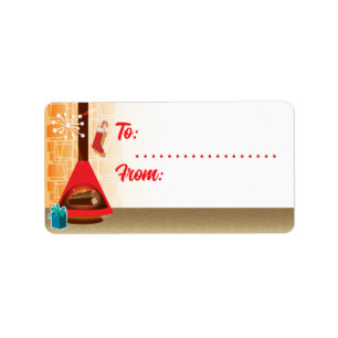 Étiquette Tags cadeaux de Noël de la cheminée MCM