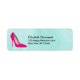 Étiquette Talon Stiletto rose