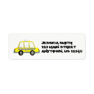 Étiquette Taxi Jaune Personnalisé NYC Taxi Chèque cabine New