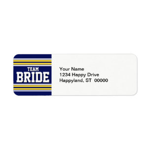 Étiquette Team Bride Sports Jersey