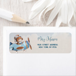Étiquette Teddy bear baby shower Adresse de retour Label
