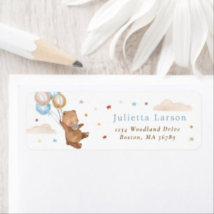 Étiquette Teddy Bear Bearly Wait Baby shower Adresse de reto
