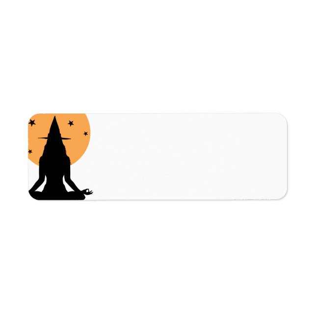 Étiquette Témoins de yoga d'Halloween contemporain (Devant)