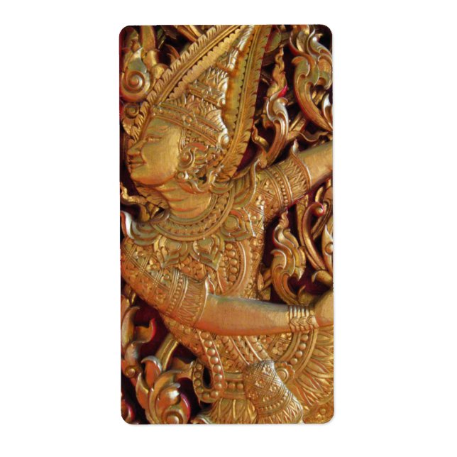 Étiquette Temple bouddhiste thaïlandais Détail (Devant)