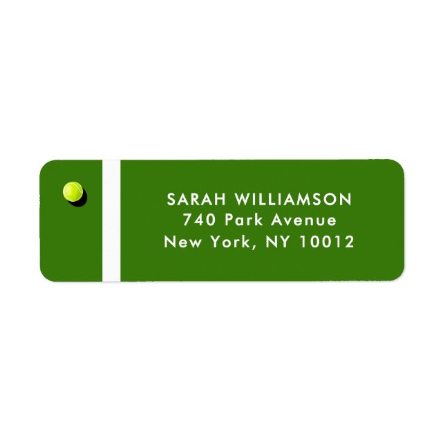 Étiquette Tennis créatif (Devant)