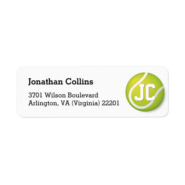 Étiquette Tennis personnalisé | Sport Player (Devant)