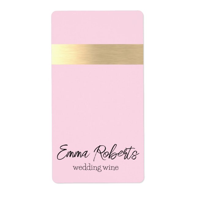 Étiquette Tequila Sunrise Pink Gold Foil Rustique Faux (Devant)