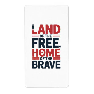 Étiquette Terre de la Liberté   Chemise USA Maison des Brave