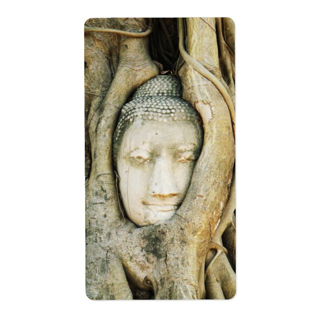 Étiquette Tête de Bouddha dans le Fig Tree .. Ayutthaya, Tha (Devant)