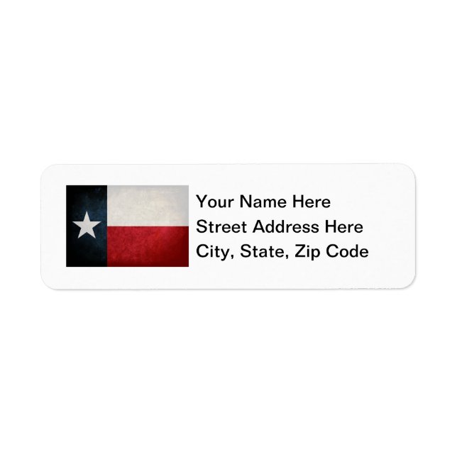 Étiquette Texas Flag ; Texan ; (Devant)