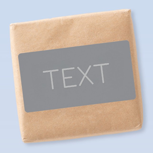 Étiquette Texte gris au look 3D simple (Créateur téléchargé)