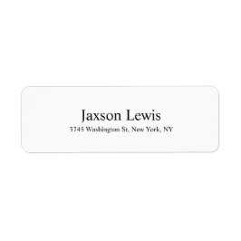 Étiquette Texte lisible moderne élégant en noir et blanc