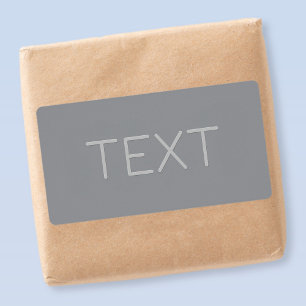 Étiquette Texte simple d'apparence tridimensionnelle Gris