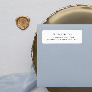 Étiquette Texte simple et élégant   Noir et blanc