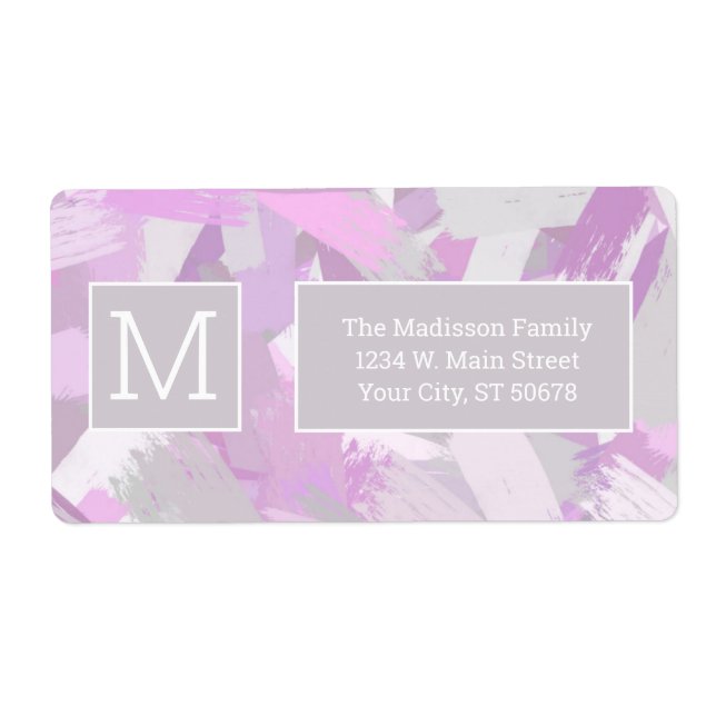 Étiquette texture Abstraite des contours (Devant)