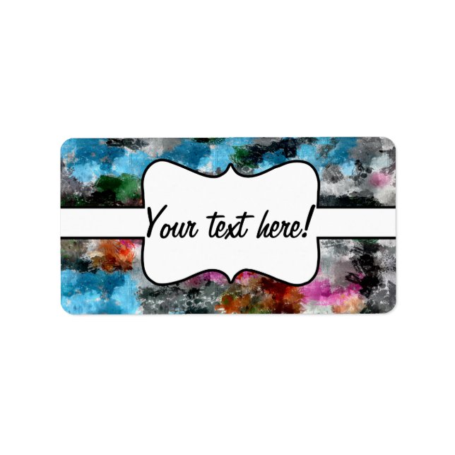 Étiquette Texture colorée (Devant)