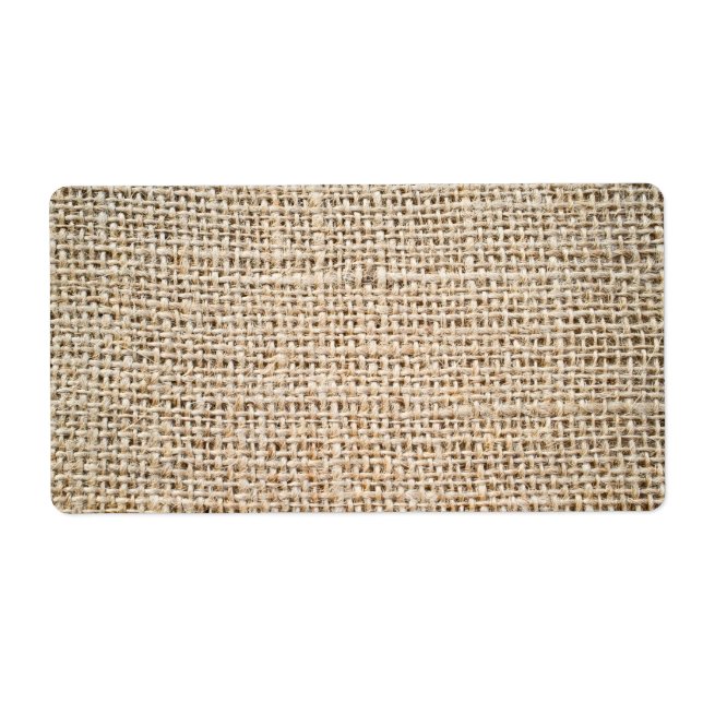 Étiquette Texture de Burlap (Devant)