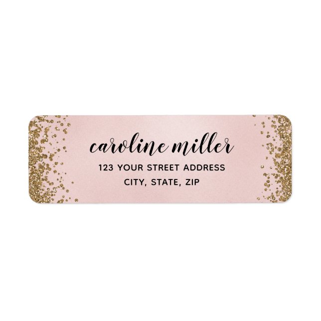 Étiquette Texture de Parties scintillant floue Adresse de re (Devant)