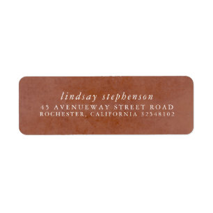 Étiquette Texture Terracotta Orange Rouille Boho Été