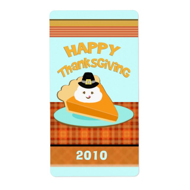Étiquette Thanksgiving personnalisé / Sticker (Devant)