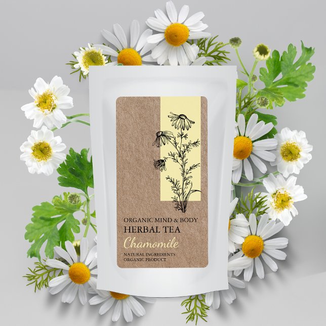 Étiquette Thé à base de plantes de camomille biologique Kraf (Créateur téléchargé)