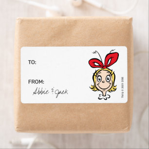 Étiquette The Grinch - Cindy-Lou Who Christmas - To From