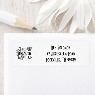 Étiquette The Lord is My Strength Scripture Address Labels