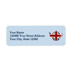 Étiquette Théière d'Union Jack les Anglais