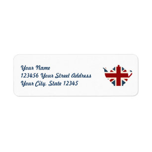 Étiquette Théière d'Union Jack les Anglais