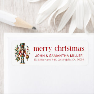 Étiquette Thème de Noël Festif Nutcracker