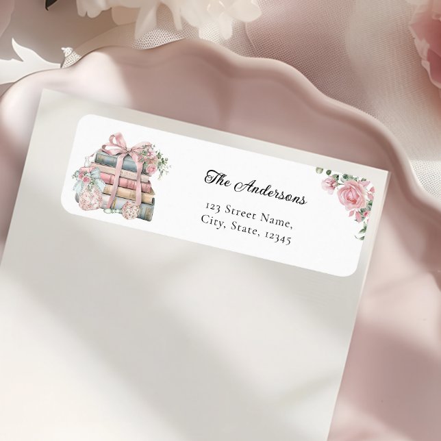 Étiquette Thème du livre Baby shower fille Adresse de retour (Créateur téléchargé)