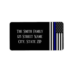 Étiquette Thin Blue Line Flag