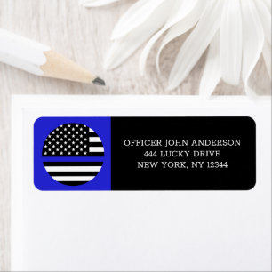 Étiquette Thin Blue Line Flag, USA Police / Enforcement