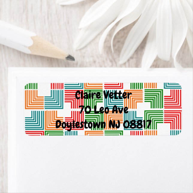 Étiquette Threads carré (En situation)