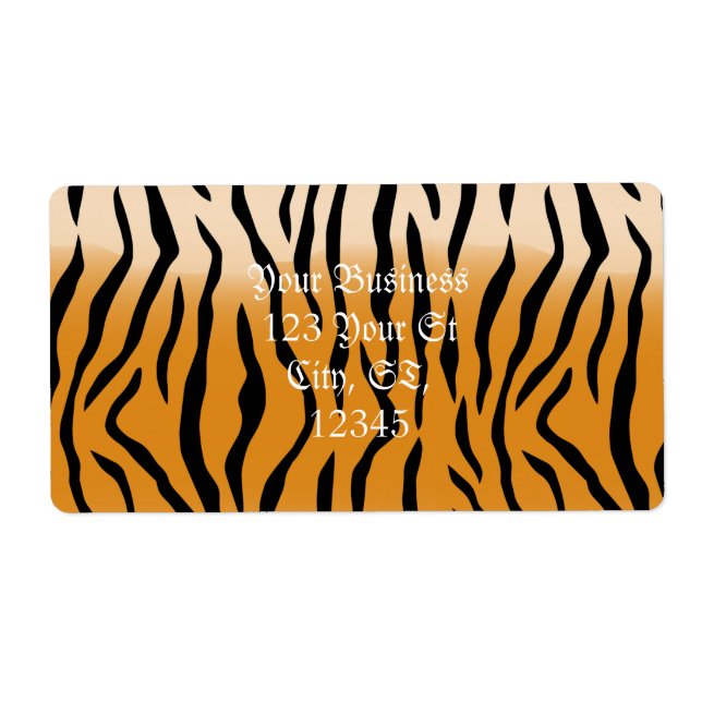 Étiquette Tiger Stripes Motif Thunder_Cove (Devant)