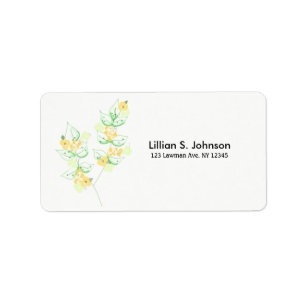 Étiquette Tiges Florales Délicates