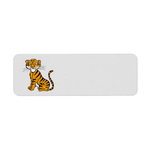 Étiquette Tigre Animé