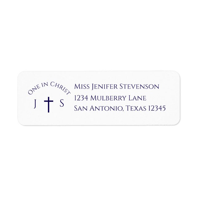 Étiquette Timeless Catholic Monogrammed Wedding (Devant)