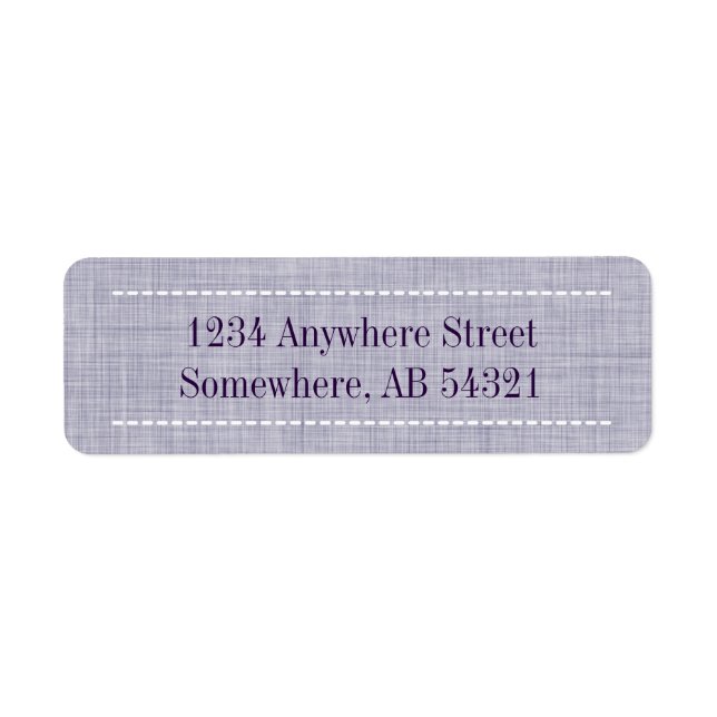 Étiquette Tissu tissé en tissu en Indigo violet (Devant)