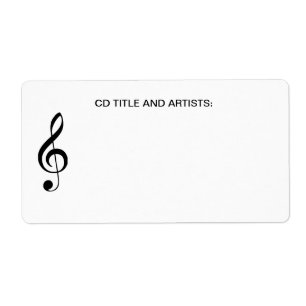 Étiquette Titre CD de musique de note musicale et
